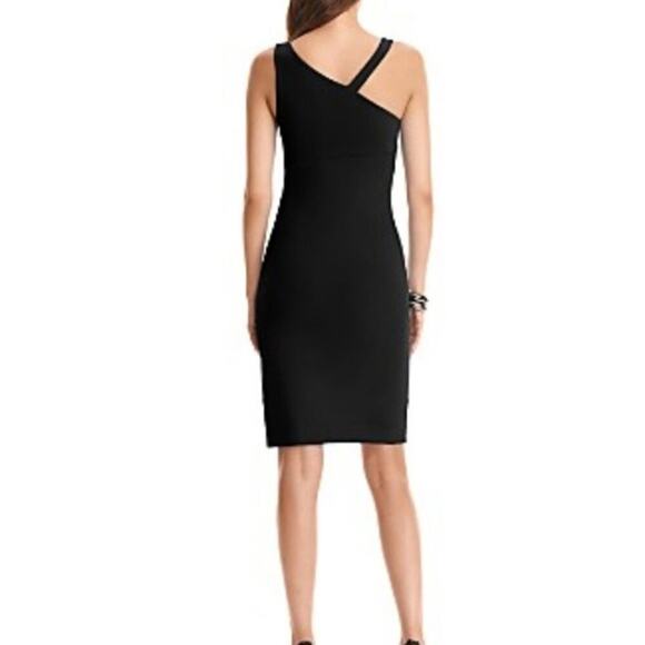 Diane Von Furstenberg Womens Nomie LBD Dress Knit Stretch Shirred Waist Cocktail - Picture 2 of 7